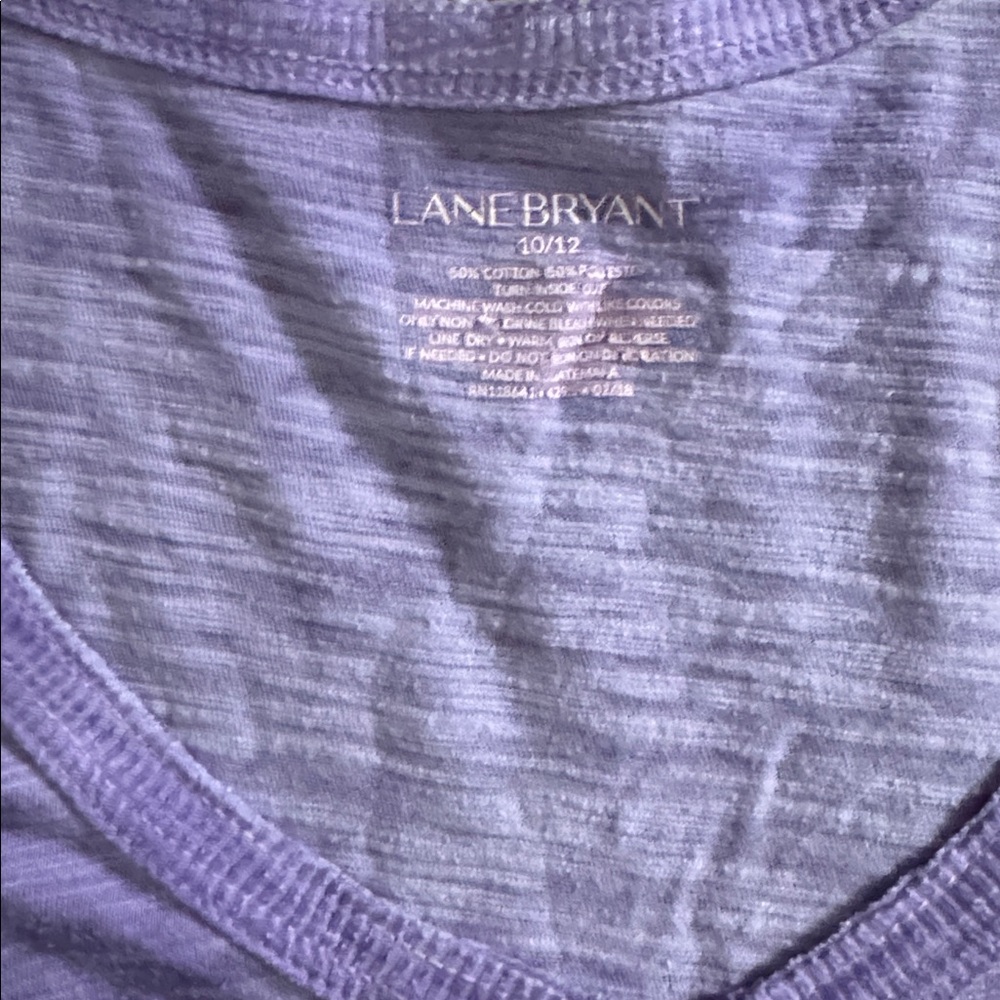 Lane Bryant Lavender Short Sleeve Tee - Picture 2 of 2